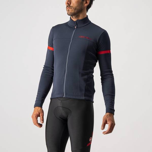 Picture of JERSEY CASTELLI FONDO 2 M LONG SLEEVE BLUE/RED