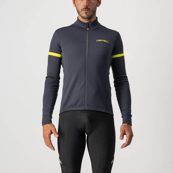 Picture of JERSEY CASTELLI FONDO 2 L LONG SLEEVE GREY/YELLOW