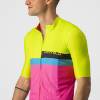 Picture of JERSEY CASTELLI A BLOCCO L SHORT SLEEVE LIME/BLACK/BLUE/MAGENTA