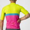 Picture of JERSEY CASTELLI A BLOCCO L SHORT SLEEVE LIME/BLACK/BLUE/MAGENTA