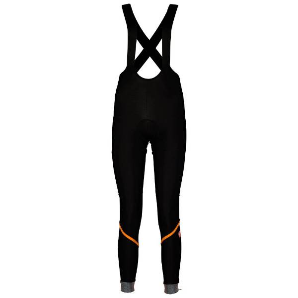 Picture of BIBTIGHT CASTELLI VELOCISSIMA S (WOMENS) LONG BLACK/ORANGE