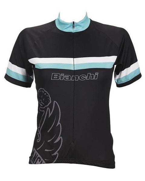 Εικόνα της ΜΠΛΟΥΖΑ BIANCHI XL JERSEY SPORT ΚΟΝΤΟ ΜΑΝΙΚΙ ΜΑΥΡΟ