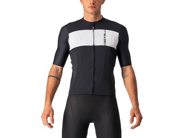 Picture of CASTELLI PROLOGO 7 JERSEY L KONTO ΜΑΝΙΚΙ LIGHT BLACK/SILVER GRAY/IVORY