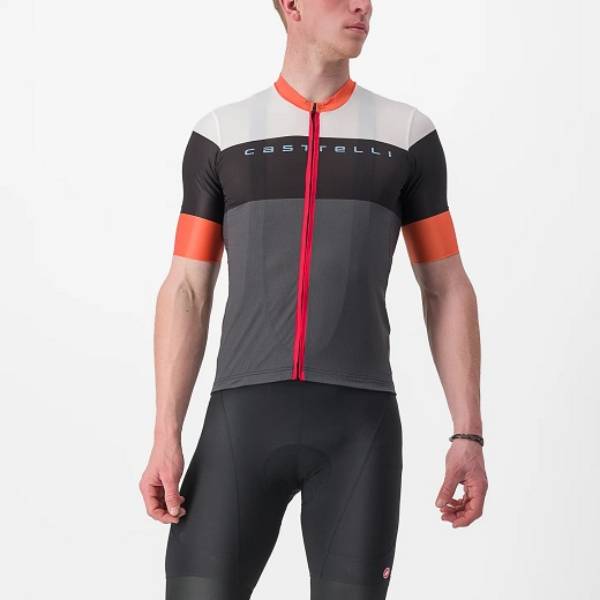 Picture of CASTELLI SEZIONE JERSEY SHORT BLACK/WHITE/RED