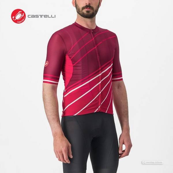 Εικόνα της ΜΠΛΟΥΖΑ CASTELLI SPEED STRADA JERSEY ΚΟΝΤΟ ΜΑΝΙΚΙ ΜΠΟΡΝΤΟ/ΚΟΚΚΙΝΟ