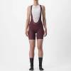 Picture of CASTELLI PRIMA BIBSHORT WOMEN SHORT WITH BRACES BORDEAUX