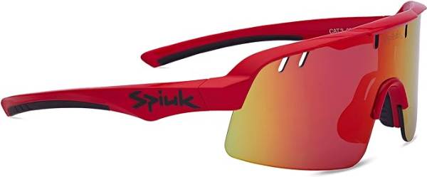 Picture of GLASSES SPIUK SKALA MIRROR RED LENS RED/BLACK