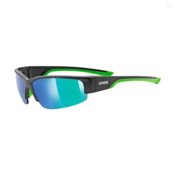 Picture of GLASSES UVEX SPORTSTYLE 215 BLACK MAT GREEN/MIRROR GREEN