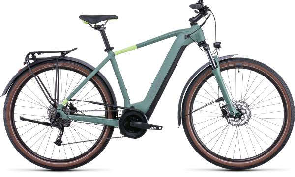 Picture of ELECTRIC BICYCLES CUBE CTB 28 TOURING HYBRID ONE 400 DISC (L/58") GREEN SHARPGREEN 2022