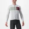 Picture of CASTELLI PROLOGO 7 LS JERSEY M SILVER GRAY/DEFENDER GREEN-BOR