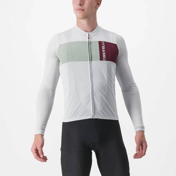 Εικόνα της CASTELLI PROLOGO 7 LS JERSEY M SILVER GRAY/DEFENDER GREEN-BOR