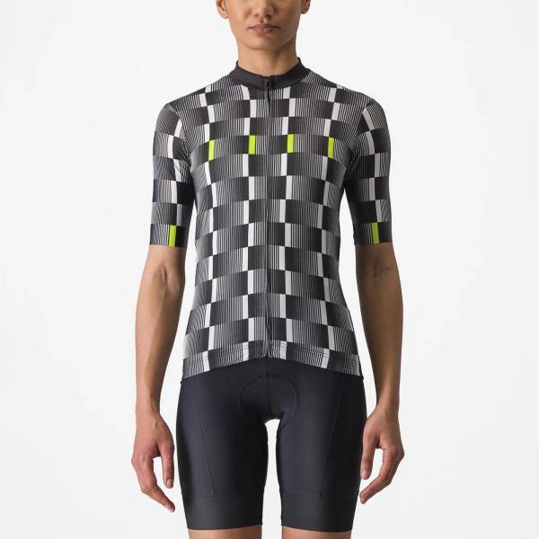 Picture of CASTELLI DIMENSIONE JERSEY M BLACK/WHITE-ELECTRIC LIME