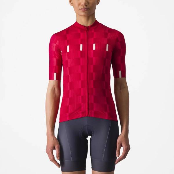 Picture of CASTELLI DIMENSIONE JERSEY RICH RED/HIBISCUS-WHITE