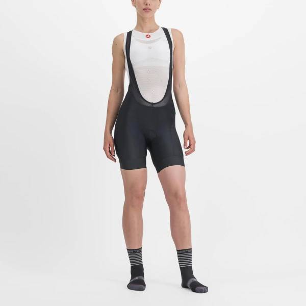 Picture of CASTELLI PRIMA BIBSHORT BLACK/HIBISCUS